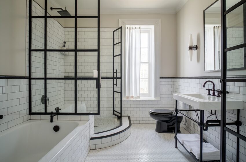  10 Stunning Bathroom Designs with Black Fixtures