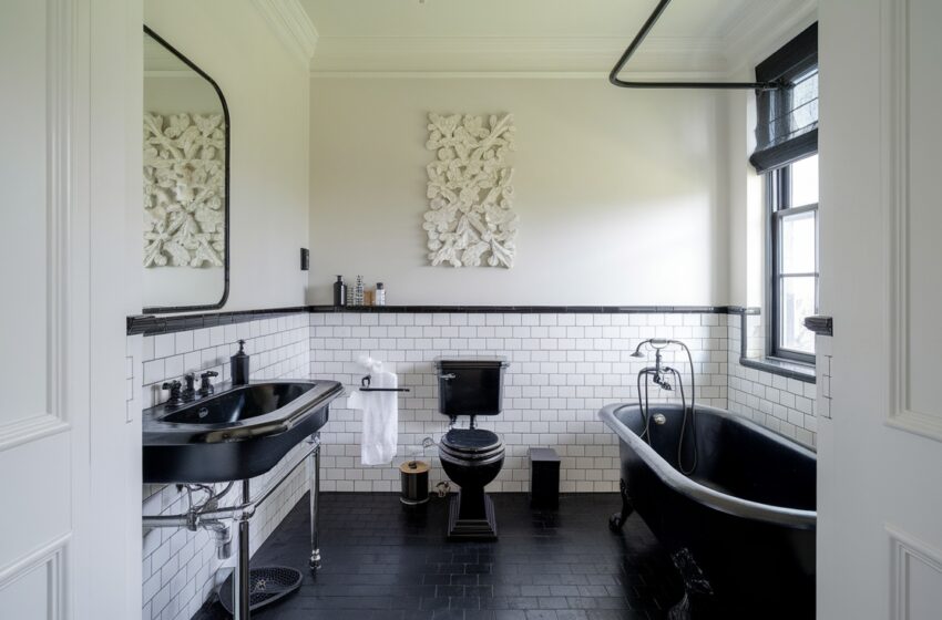 Black Floor Bathroom Ideas