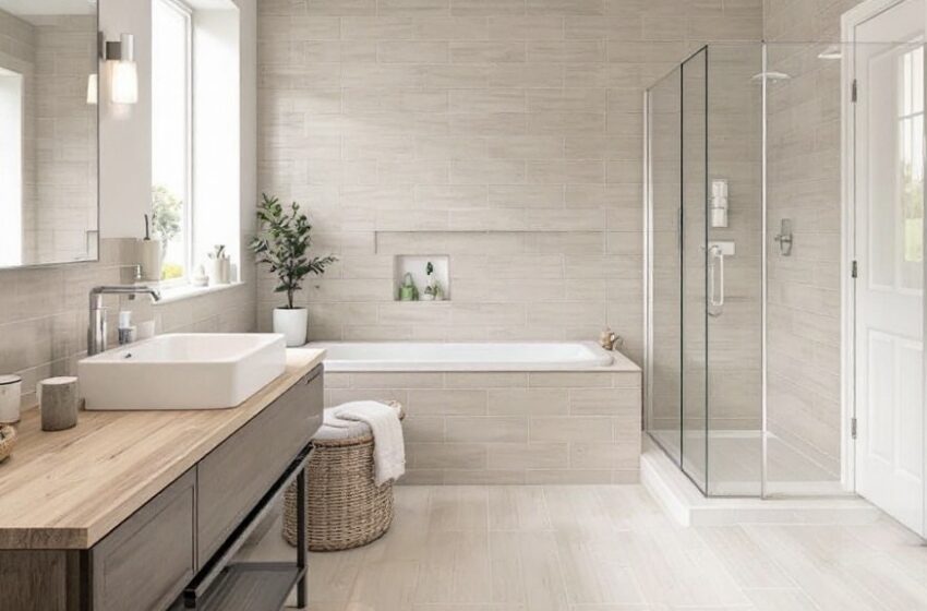 beige bathroom tile ideas