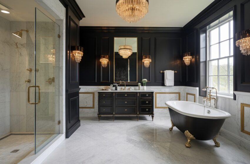  20 Luxurious Black Bathroom Interior Design Ideas