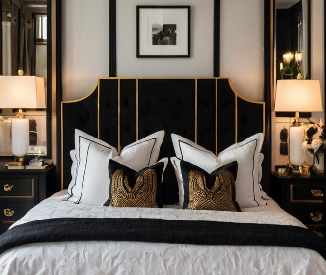 15 Stunning Black White and Gold Bedroom Ideas for Elegance