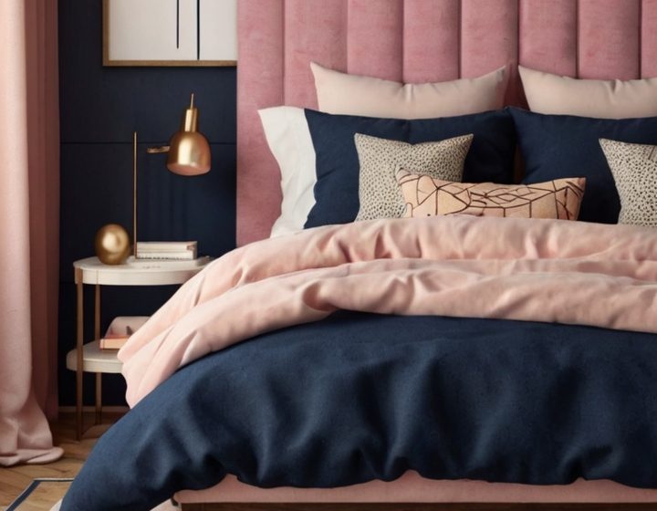 15 Amazing Navy Blue and Pink Bedroom Ideas to Inspire You